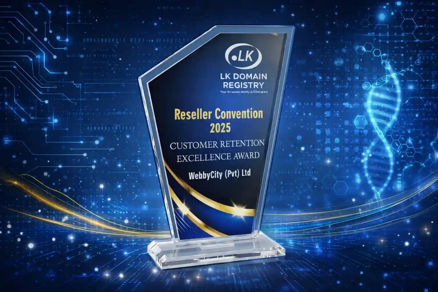 LK Domain Customer Retention Excellence Award 2025 awarded by the LK Domain Registry